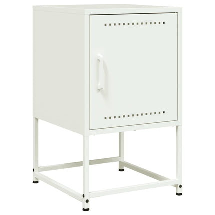 Sängbord 2 st vit 36x39x60,5 cm stål