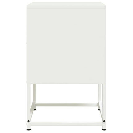 Sängbord 2 st vit 36x39x60,5 cm stål