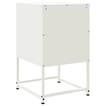 Sängbord 2 st vit 36x39x60,5 cm stål