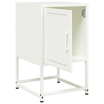 Sängbord 2 st vit 36x39x60,5 cm stål
