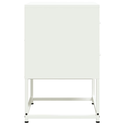 Sängbord vit 36x39x60,5 cm stål