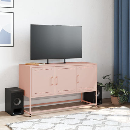TV-skåp rosa 100,5x39x60,5 cm stål
