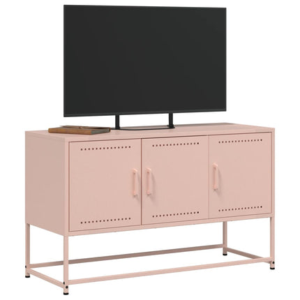 TV-skåp rosa 100,5x39x60,5 cm stål