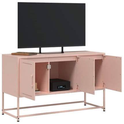TV-skåp rosa 100,5x39x60,5 cm stål