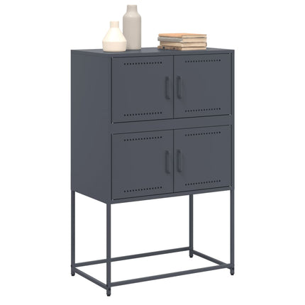 Skänk antracit 68,5x38,5x107 cm stål