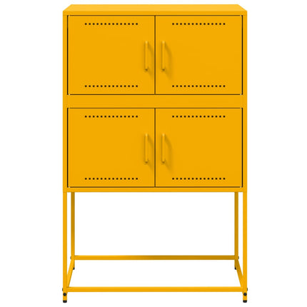 Skänk senapsgul 68,5x38,5x107 cm stål