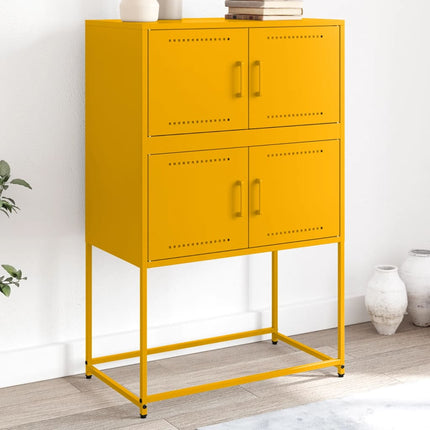 Skänk senapsgul 68,5x38,5x107 cm stål