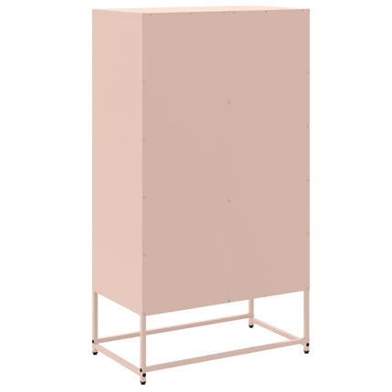 Högskåp rosa 68,5x38,5x123,5 cm ståls
