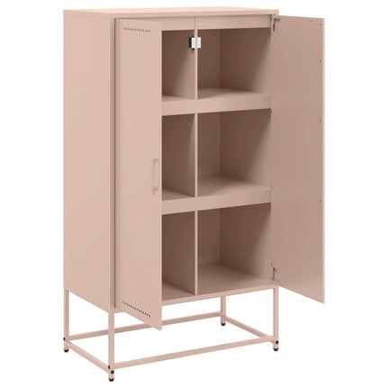 Högskåp rosa 68,5x38,5x123,5 cm ståls