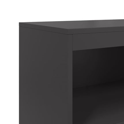 Högskåp svart 68,5x38,5x123,5 cm ståls