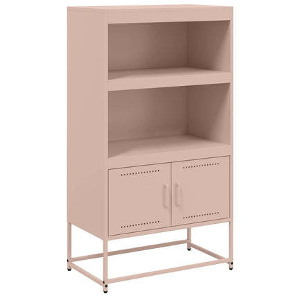 Högskåp rosa 68,5x38,5x123,5 cm ståls