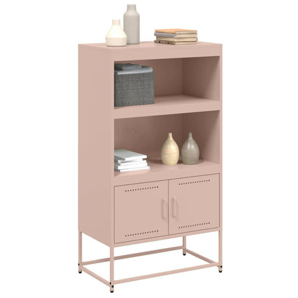 Högskåp rosa 68,5x38,5x123,5 cm ståls