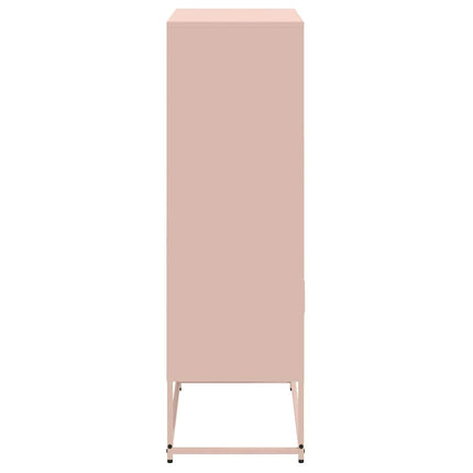 Högskåp rosa 68,5x38,5x123,5 cm ståls