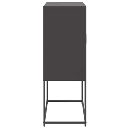 Högskåp svart 68,5x38,5x107 cm ståls