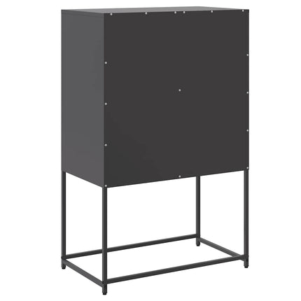 Högskåp svart 68,5x38,5x107 cm ståls