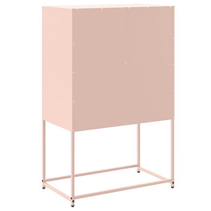 Högskåp rosa 68,5x38,5x107 cm stål