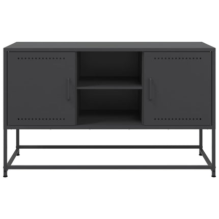 TV-skåp svart 100,5x39x60,5 cm stål