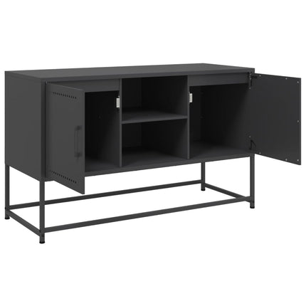 TV-skåp svart 100,5x39x60,5 cm stål