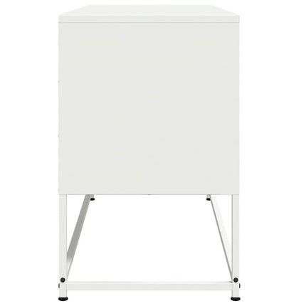TV-skåp vit 100,5x39x60,5 cm stål