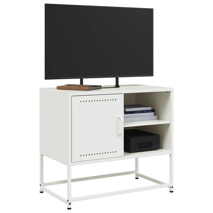 TV-skåp vit 68x39x60,5 cm stål