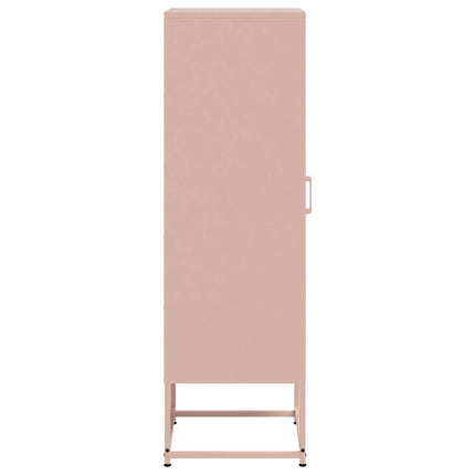 Högskåp rosa 36x39x123 cm stål