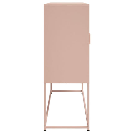Högskåp rosa 100,5x39x107 cm stål
