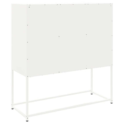 Högskåp vit 100,5x39x107 cm stål