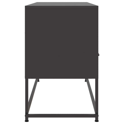 TV-skåp svart 100,5x39x60,5 cm stål