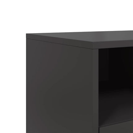 TV-skåp svart 100,5x39x60,5 cm stål