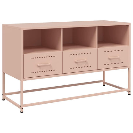 TV-skåp rosa 100,5x39x60,5 cm stål