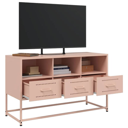 TV-skåp rosa 100,5x39x60,5 cm stål