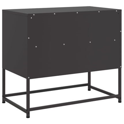 TV-skåp svart 68x39x60,5 cm stål
