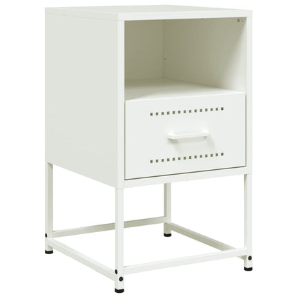 Sängbord vit 36x39x60,5 cm stål