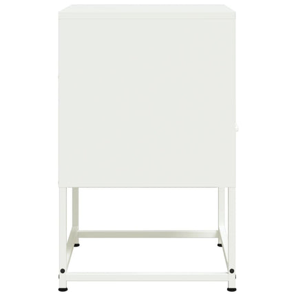 Sängbord vit 36x39x60,5 cm stål
