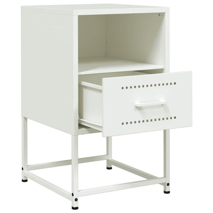 Sängbord vit 36x39x60,5 cm stål