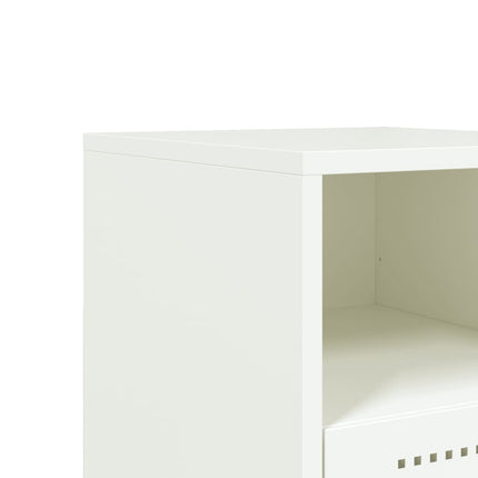 Sängbord vit 36x39x60,5 cm stål