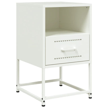 Sängbord 2 st vit 36x39x60,5 cm stål