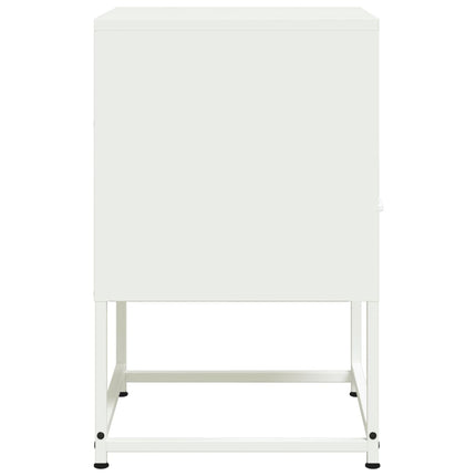 Sängbord 2 st vit 36x39x60,5 cm stål