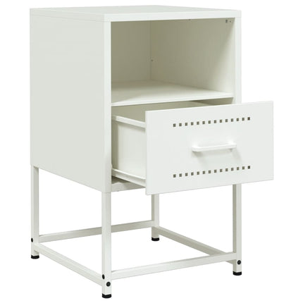 Sängbord 2 st vit 36x39x60,5 cm stål