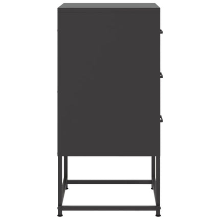 Sängbord 2 st svart 36x39x78 cm stål