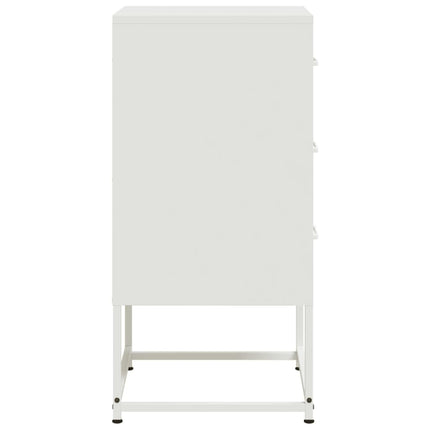 Sängbord 2 st vit 36x39x78 cm stål