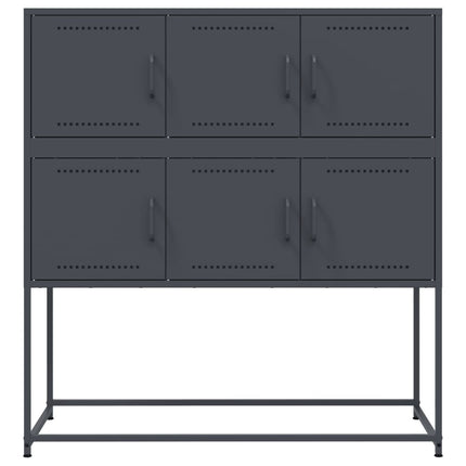 Skänk antracit 100,5x39x107 cm stål