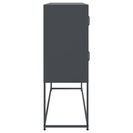 Skänk antracit 100,5x39x107 cm stål
