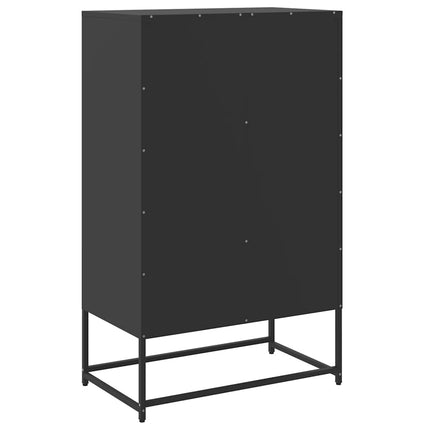 Högskåp svart 68x39x111,5 cm stål