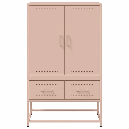 Högskåp rosa 68x39x111,5 cm stål