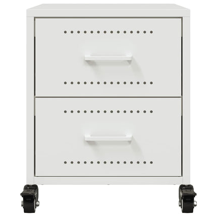 Sängbord 2 st vit 36x39x43,5 cm stål