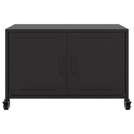 Tv-bänk svart 68x39x43,5 cm stål