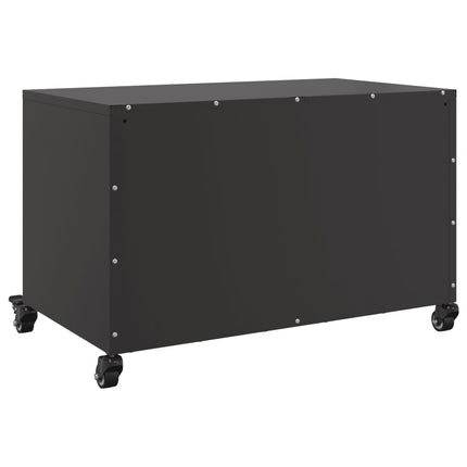 Tv-bänk svart 68x39x43,5 cm stål