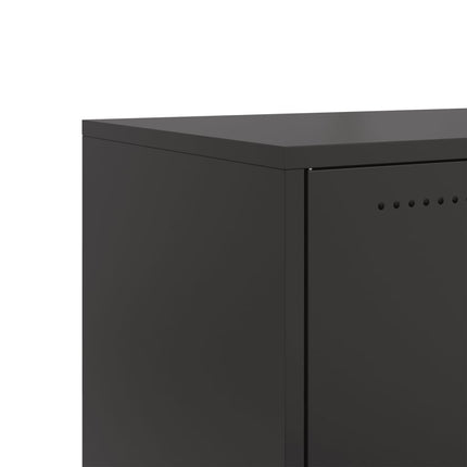 Tv-bänk svart 68x39x43,5 cm stål