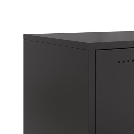 Tv-bänk svart 100,5x39x43,5 cm stål